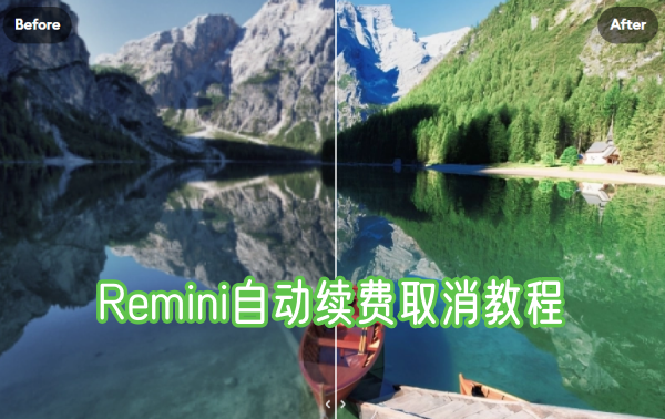 Remini自动续费取消教程